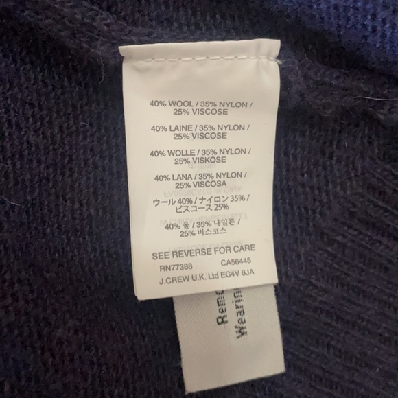 Navy Wool Long Cardigan with Pockets - Picture 4 of 5